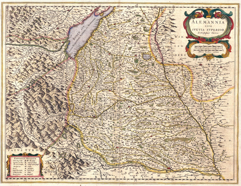 Alemannia Svevia Superior 1645 Willem Blaeu
